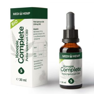 Medihemp 5 Complete naturalny olejek CBD/CBDa z ekstrakcji CO2 THC <0,2% 30ml