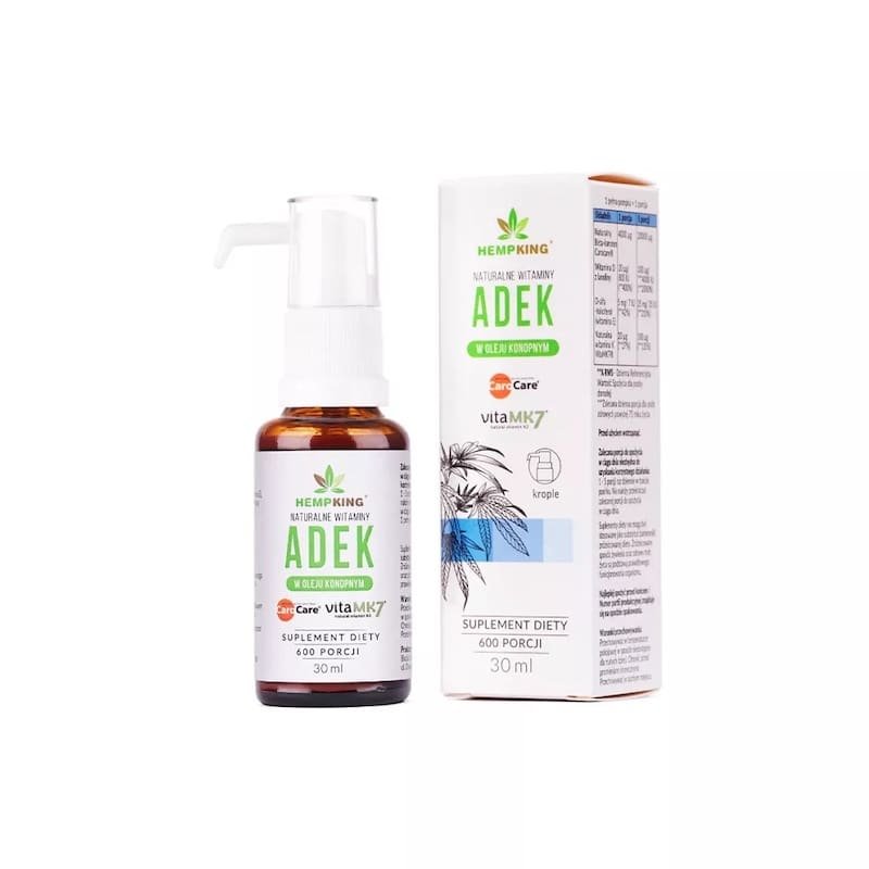 Witaminy ADEK w bio oleju konopnym 30 ml