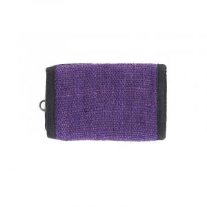 Konopny portfel na rzep - fioletowy