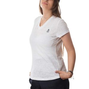 T-shirt z konopi - damski (biały) LiRoyal