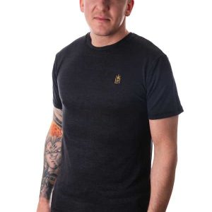 T-shirt z konopi - męski (czarny) LiRoyal